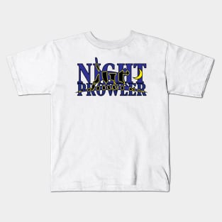 Night Prowler cat night owls moonstruck birthday gift shirt Kids T-Shirt